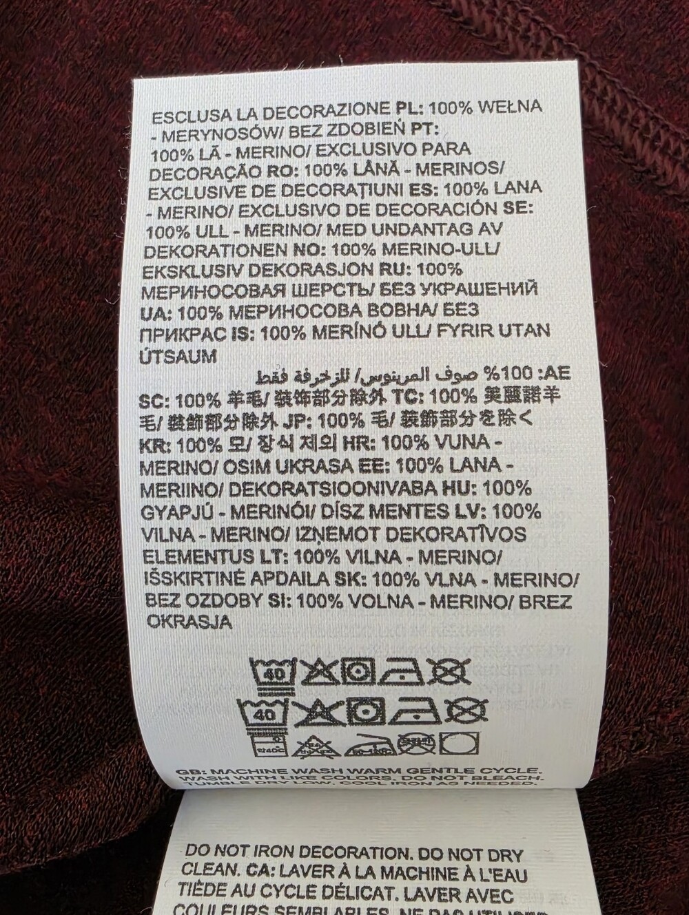 Smartwool Merino 250 Base Layer Crew Black Cherry Women’s M NWT Thermal Wool Top - Picture 9 of 13